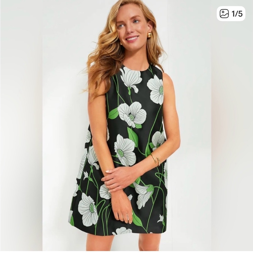 Tuckernuck Black and White Floral Mini Dress
